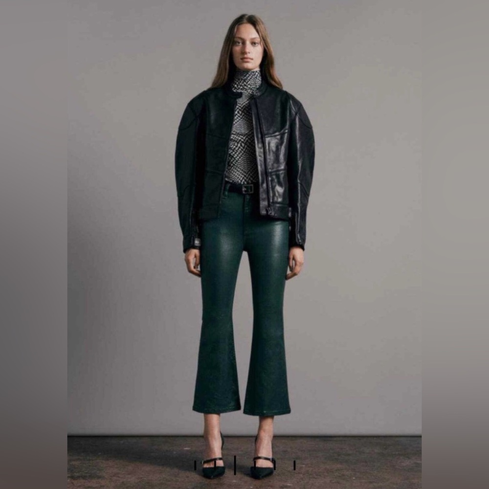 Rag & Bone Casey High-Rise Ankle Flare - Coated Pine Grove